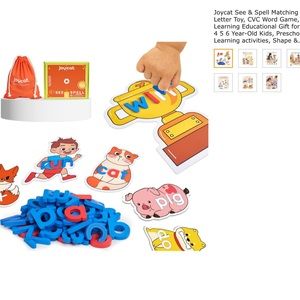 Joycat See & Spell Matching Letter Toy, CVC Word Game, Learning Educational Gift